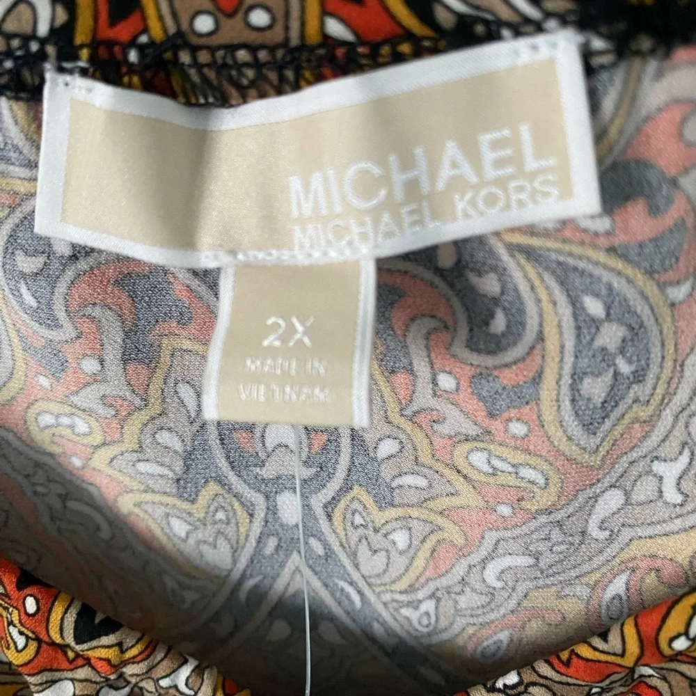Women’s Micheal Kors paisley print long sleeve top size 2X